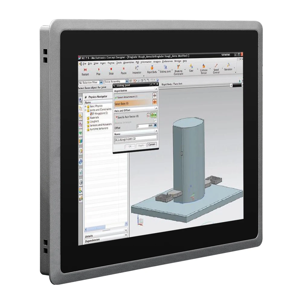 Full aluminum hmi iot automation control 10 point pcap touch panel fanless industrial tablet pc 10'