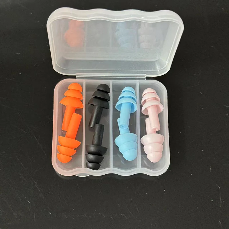 100MOQ Silicone Earplug Noise Reduction Ear Hearing Protection Reusable Ear Plugs Anti noise For Swimming sleeping Industrial