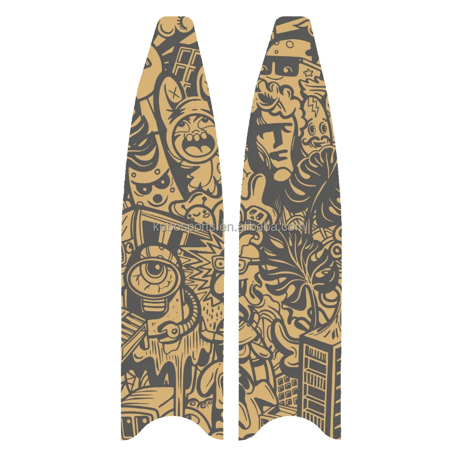 KUBO no sticker Carbon Fiber Long swim free diving spearfishing scuba snorkeling equipment diving fins flipper dive fins