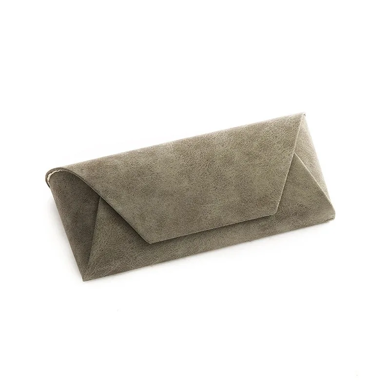 Factory Price Custom Logo Sunglasses Hard Iron Eyeglass Case Leather velvet Luxury Brand Glasses Case