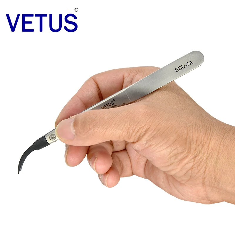 ESD Tweezers for Eyelash Extension/ESD-7A Antistatic tweezer/ Anti-Static Plastic Tweezers for Electronics