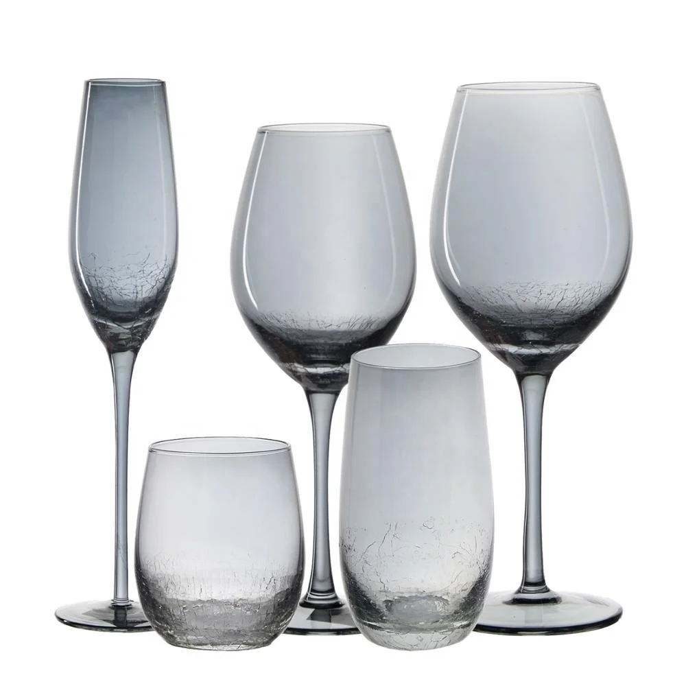 Samyo Wedding Home Goods Handmade Ice Crackle Wine Glass