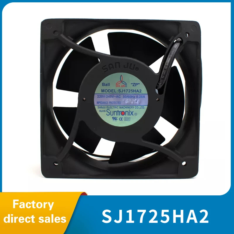 Suntronix SJ1725HA2 ac220V 0.28A 15050 Ball with Lead Wire Connection Square Fan 150*150*51 Axial Flow Fan