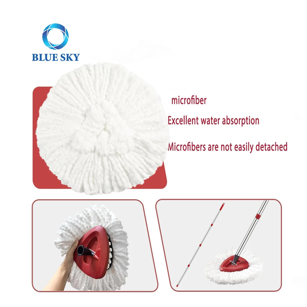Factory Price Microfiber Mop Refills O Cedar Spin Mop Base Handle Replace Head Compatible with O Cedar EasyWring Spin Mop