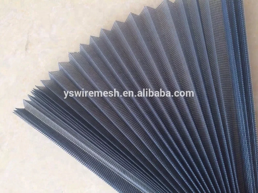 Fiberglass pleated mosquito screen nettings / Folding insect fly screen mesh