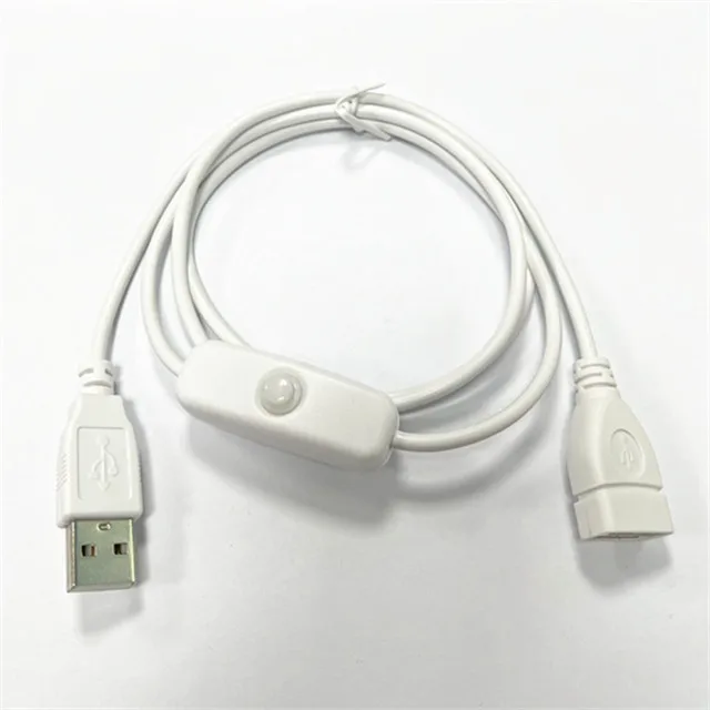 USB 2.0 male/female extension cable with button switch USB power cable for USB colorful atmosphere lamp