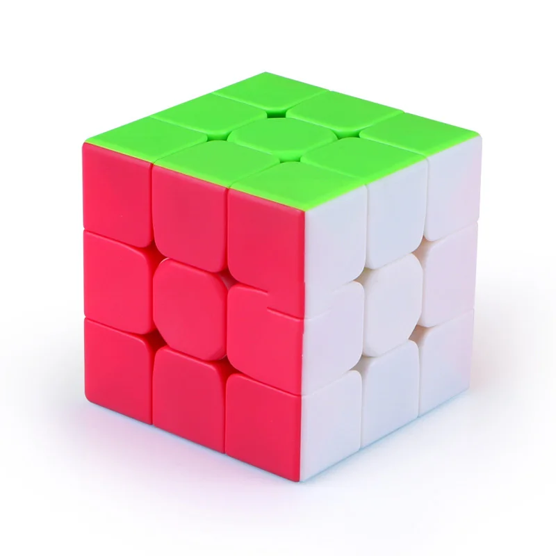 high quality Kids toy brain teaser multi coloured puzzle cube magnetic Competition Smooth Twist Solid Color Magic Cube
