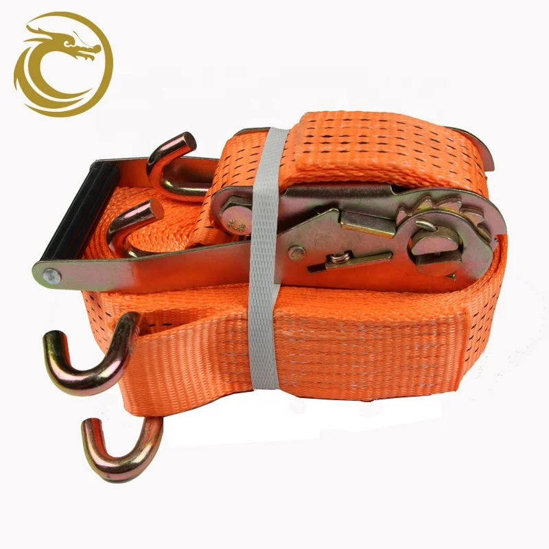 Motorcycle Weebing Industrial Polyester Cargo Straps Heavy Duty Ratchet Lashing Belts Sling Tie Down Straps 4 Inch