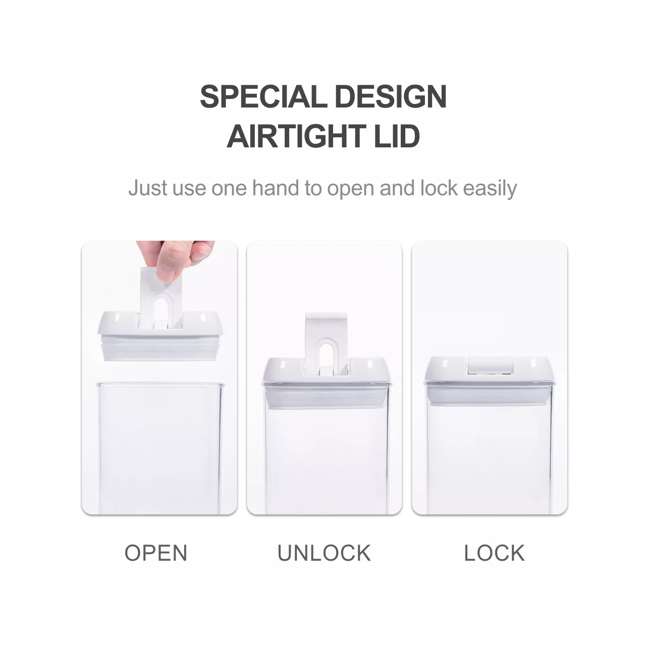 Kitchen sealed jar household grains and cereals moisture-proof storage box food-grade transparent snacks dry goods storage jar