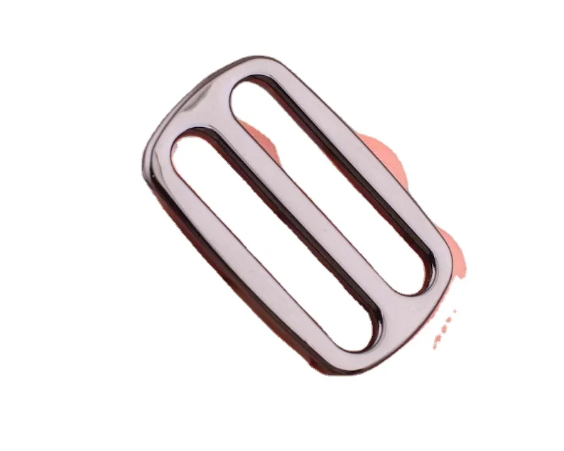 Factory customization High Quality Tri-glide Custom Gold stainless steel Metal Buckle For Bag Strap Adujuster Bag Buckle