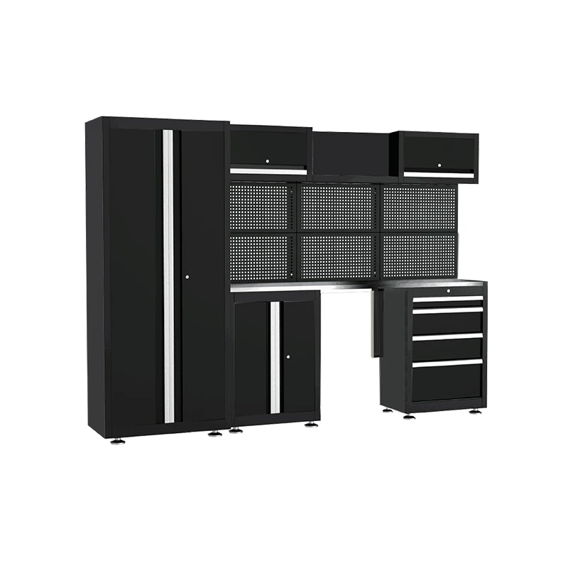 TOMAC Basic Garage Storage Tool Cabinet Removable Large Workshop Toolbox Combination Workbench Wooden table board