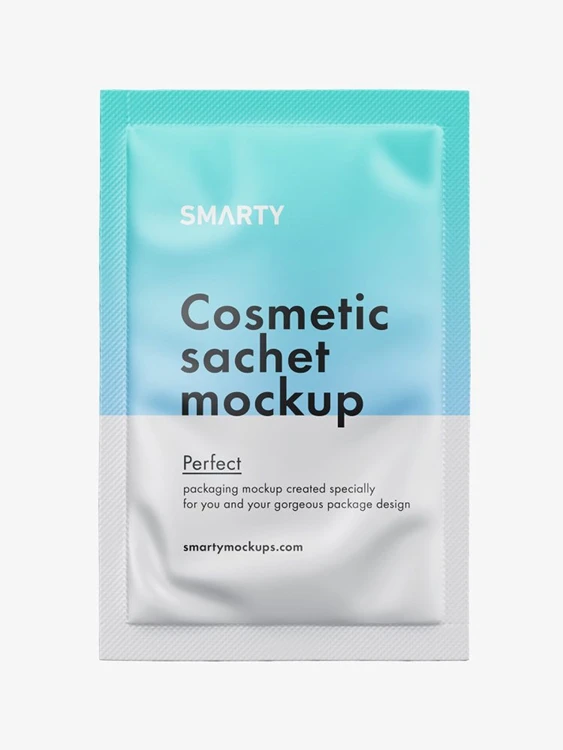 Customized Plastic Cosmetic Cream Packaging Three Side Seal Mini Pouch Aluminum Foil Facial Care Serum Sachets for Skin Care