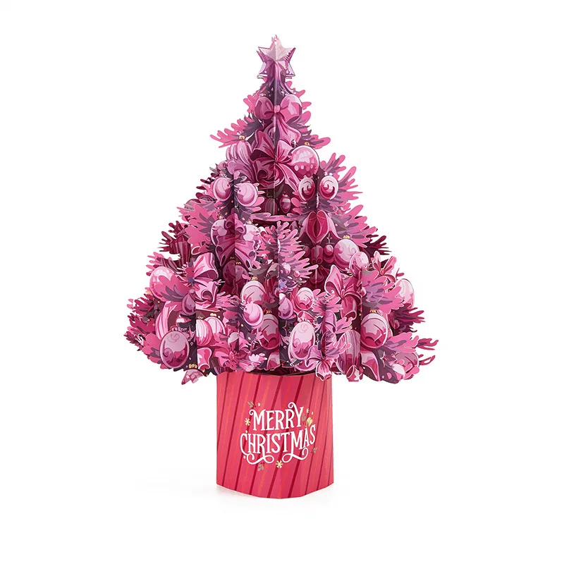 Explosive Christmas tree three-dimensional cards Christmas 3D cards flowers cards spot wholesale cross-border wholesale