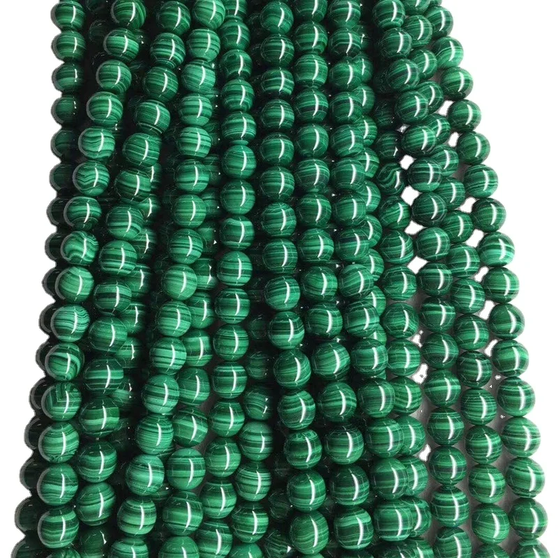Natural Round Gemstone 8mm Jewelry Green Wholesale Facet 4 Mm Chrysocolla Blue Natural Malachite Beads