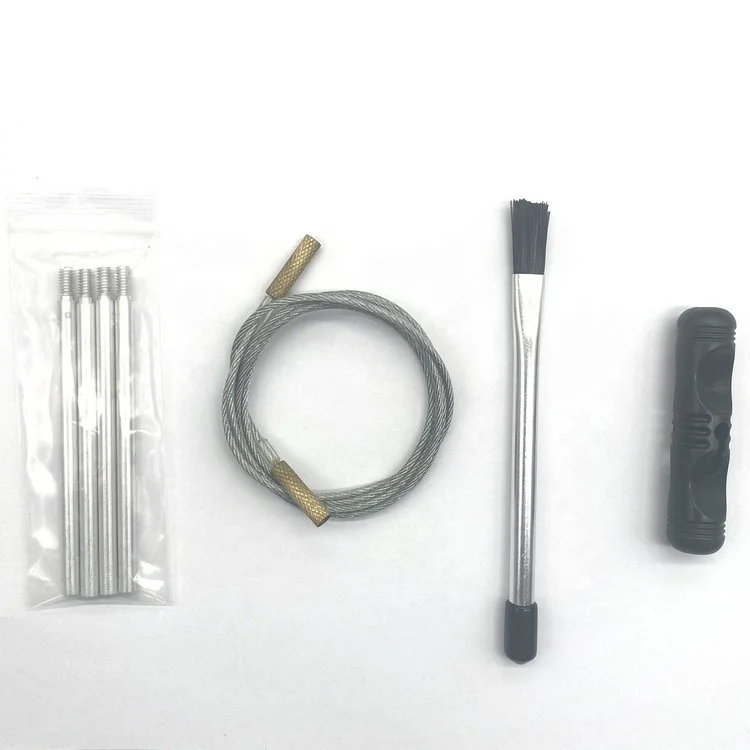 Hunting accessories Gun Cleaning kit Parts, aluminum rods, Cable with brush fittings, Nylon Brush, Handle