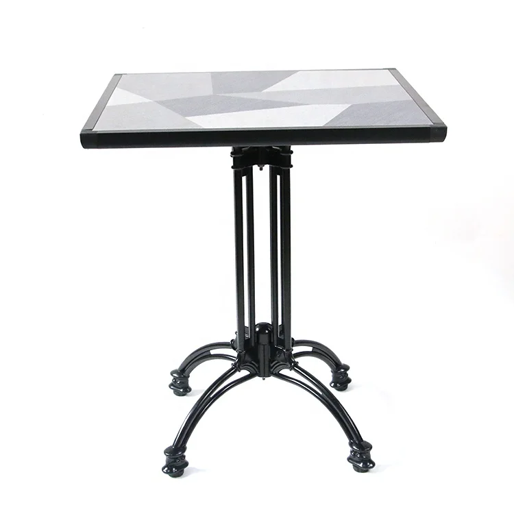 Vintage style commercial restaurant Dining metal Aluminum material coffee ceramic Tile Desktop