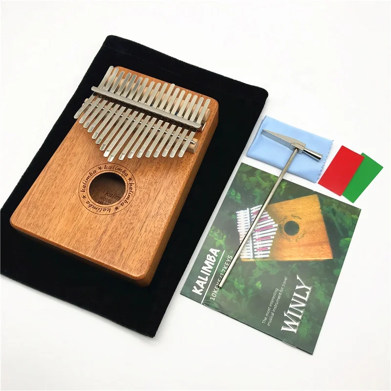 Африканский музыкальный инструмент Kalimba 17 клавиш пианино для начинающих детей