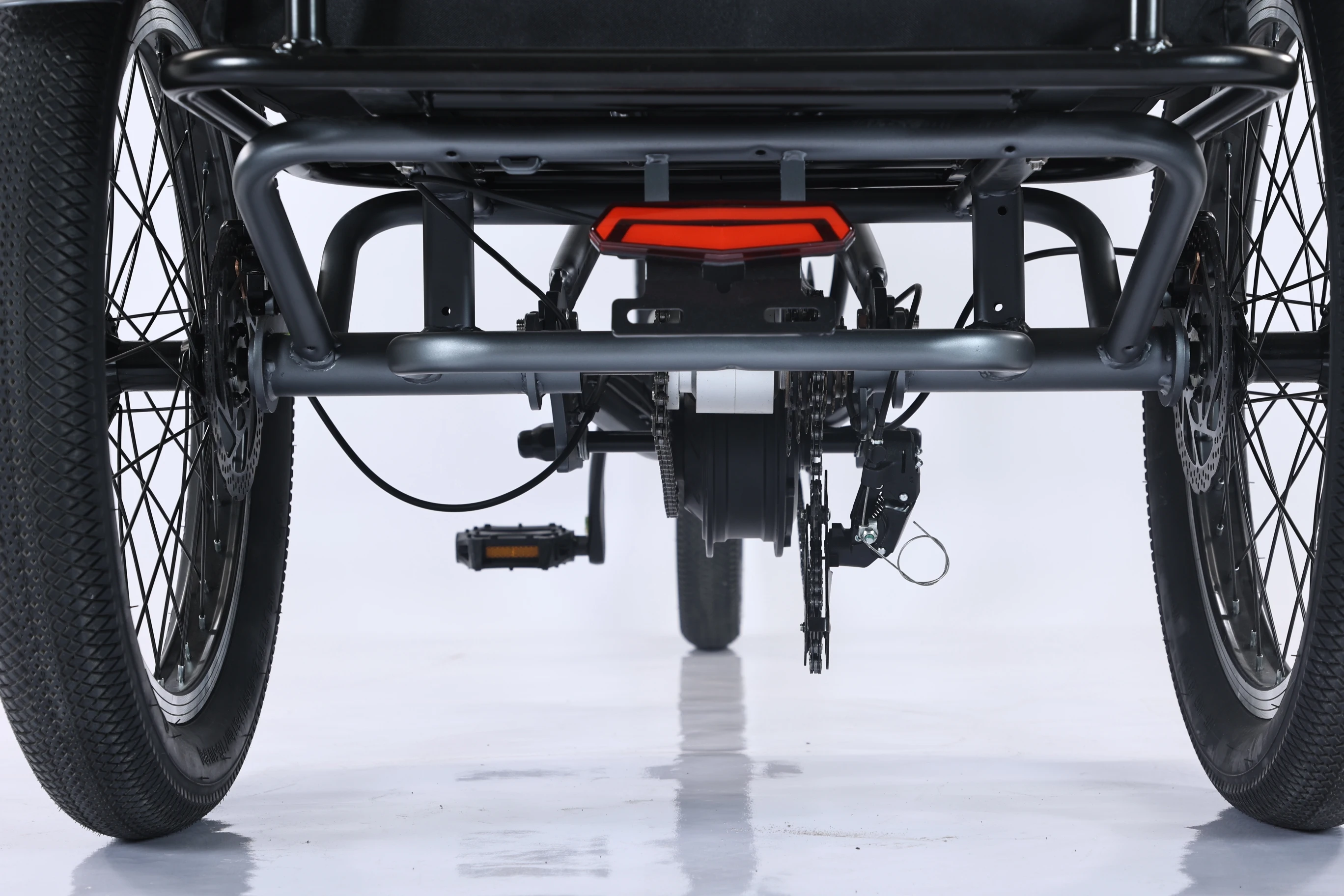 ZUKKA Fat Tire Foldable Rear Drive 48V500W Electric 3 Wheel Tricycle With Dual Battery 48V13A Lithium Battery Tricycles