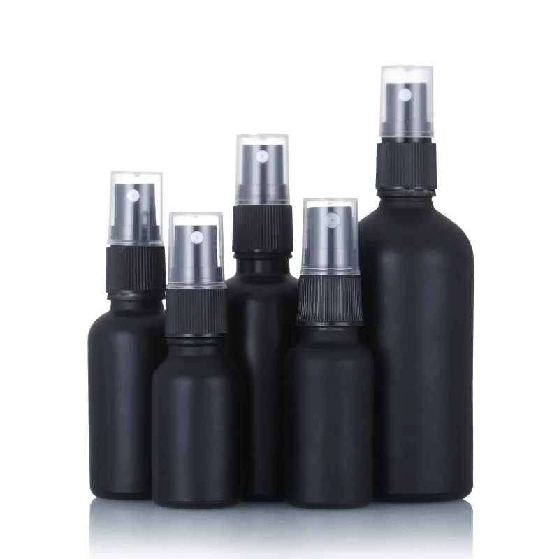 Cosmetic Packaging 5ml 10ml 20ml 30ml 50ml 100ml Perfume Sprayer Fine Mist Frosted Matte Black Glass Spray Bottles