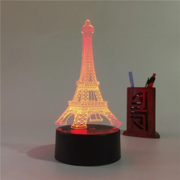 Новейкая оригинальная креативная 3d Иллюзия аниме акриловая СВЕТОДИОДНАЯ Лампа Рождественская лампа Декор детской комнаты светодиодная основа ночник