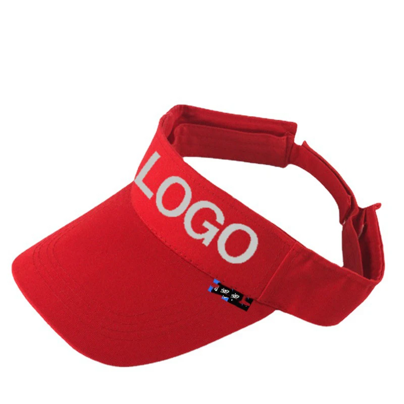 Wholesale hot sell fashion embroidered Custom Logo Printed Sun visor cap Sports visor hat for men