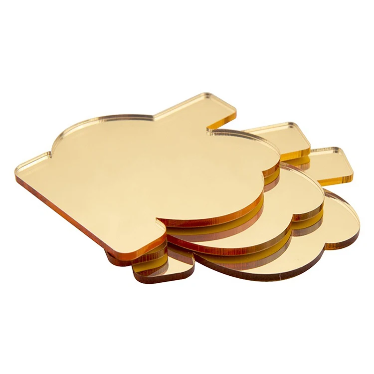 Full Color Double Sided Acrylic Mirror Sheet for Laser Cutting Golden Mirror Sheet Silver Mirror PMMA Plastic Sheet/Board/Plate