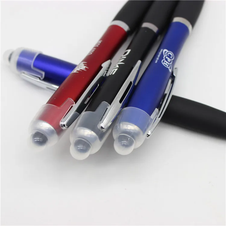 OEM Led Light Up Gift Soft Screen Pen Custom logo Stylus Promotion