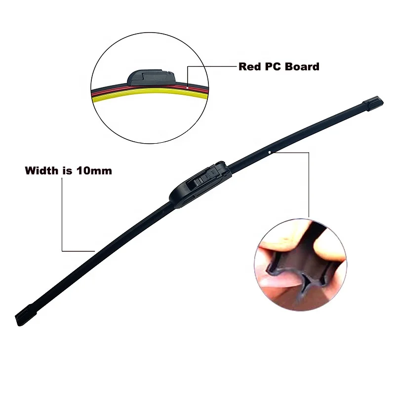 2023 OEM High Quality Free Sample Natural Rubber windshield Soft Frameless wiper blades with packing box