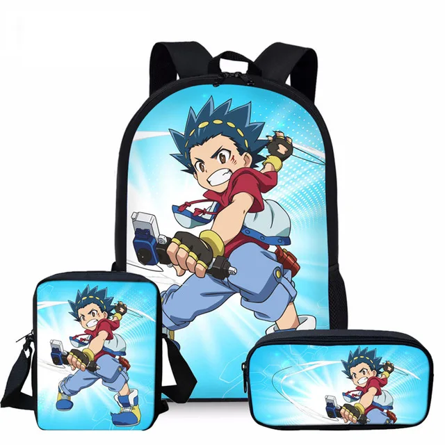 
Game Anime Beyblade Burst Print School Bag Sets Teenage Boys Cool Cartoon Kids Schoolbags Children Bookbags 