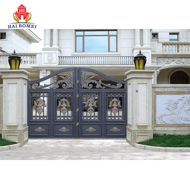 Main entrance cast aluminium craft gate design home outside door house