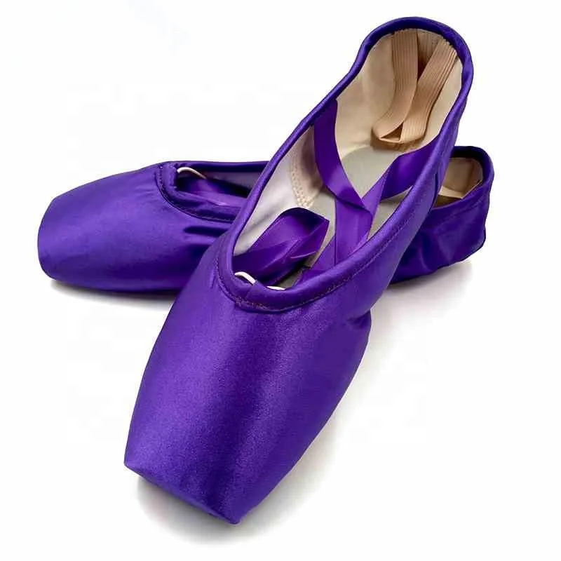 Ballet Pointe Shoes Custom Ballet Cushioned Dance Black Pointe Shoes for Sale