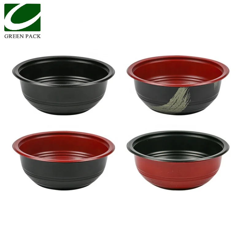 Japanese 8 inch 220/550/700/1000/1400ml Ramen Miso Soup Plastic Disposable Donburi Bowl