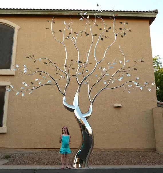 Good selling stainless steel wire tree sculptures for outdoor indoor decoration
