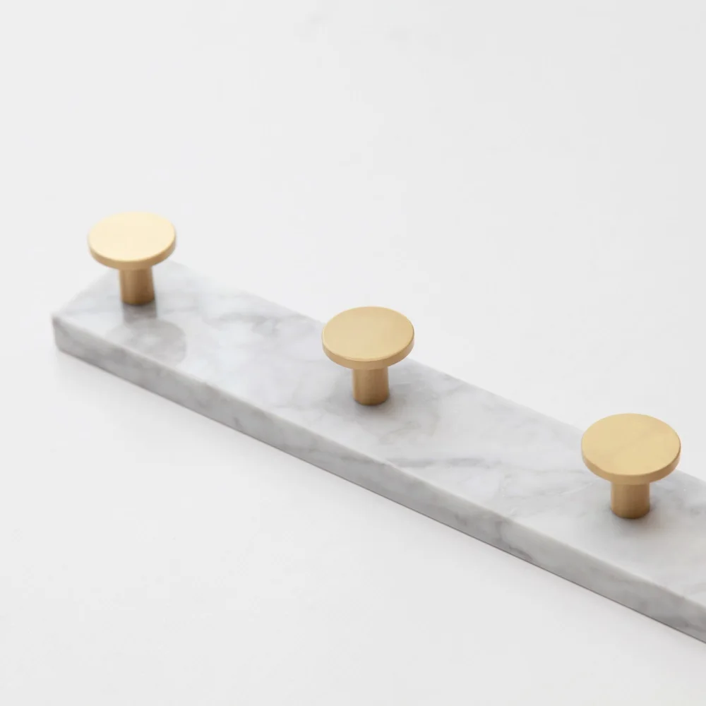 Maxery Nordic Luxury Marble Coat Hook Bathroom Creative Minimalist Hook Bedroom Coat Hook Brass