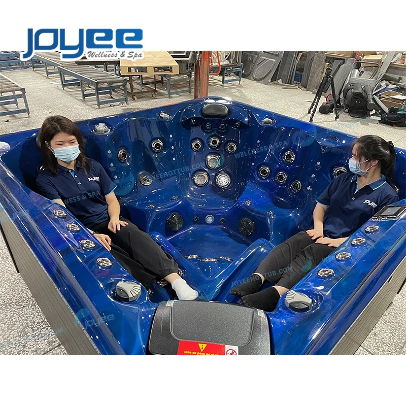 JOYEE Whirlpool Outdoor Spa Hot Tub Balboa Spa Heat Pump 5 Person Hottub Outdoor Spa Jet System Overflow hot tub