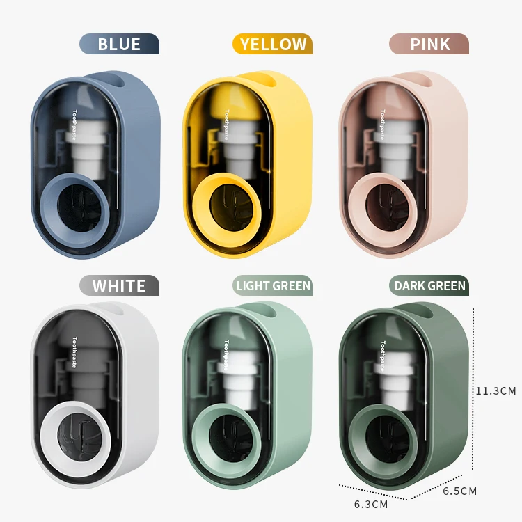 insha hot sale wall mounted non perforated automatic toothpaste dispenser for bathroom