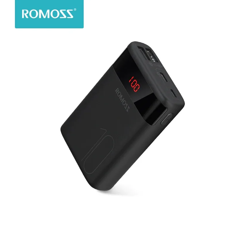 Оригинальный компактный внешний аккумулятор ROMOSS Ares 10, карманный внешний аккумулятор 10000 мАч, мини-карманный размер, такой же маленький, как карта