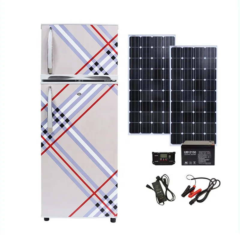 98L AC/DC Solar Powered Refrigerator with Battery and Solar Panel Combo