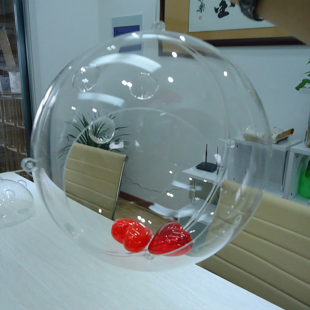 Sphere Large Sphere Christmas Decoration Ornament Ball Hollow Plastic Clear Acrylic Home Decoration Love Artificial Ball & Globe