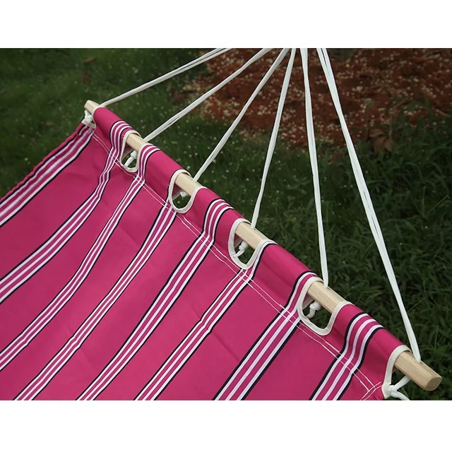 
Outdoor Indoor Patio Garden Hammock Polyester Cotton Wooden Hanging Swing Chair 