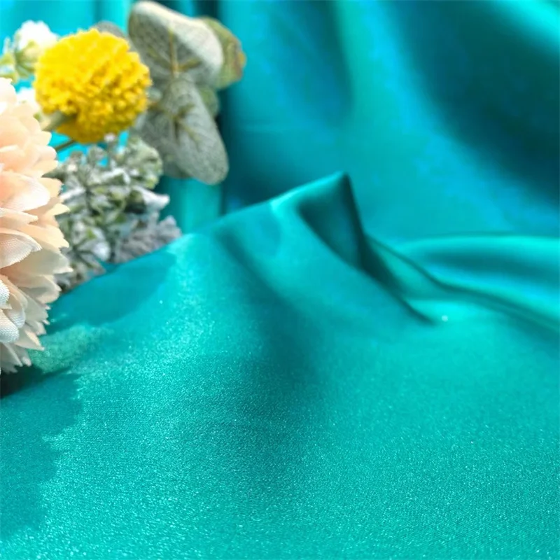 Polyester Silk Satin Acetate Charmeuse Embossing Patterned Pleated Embossed Printed Fabrics