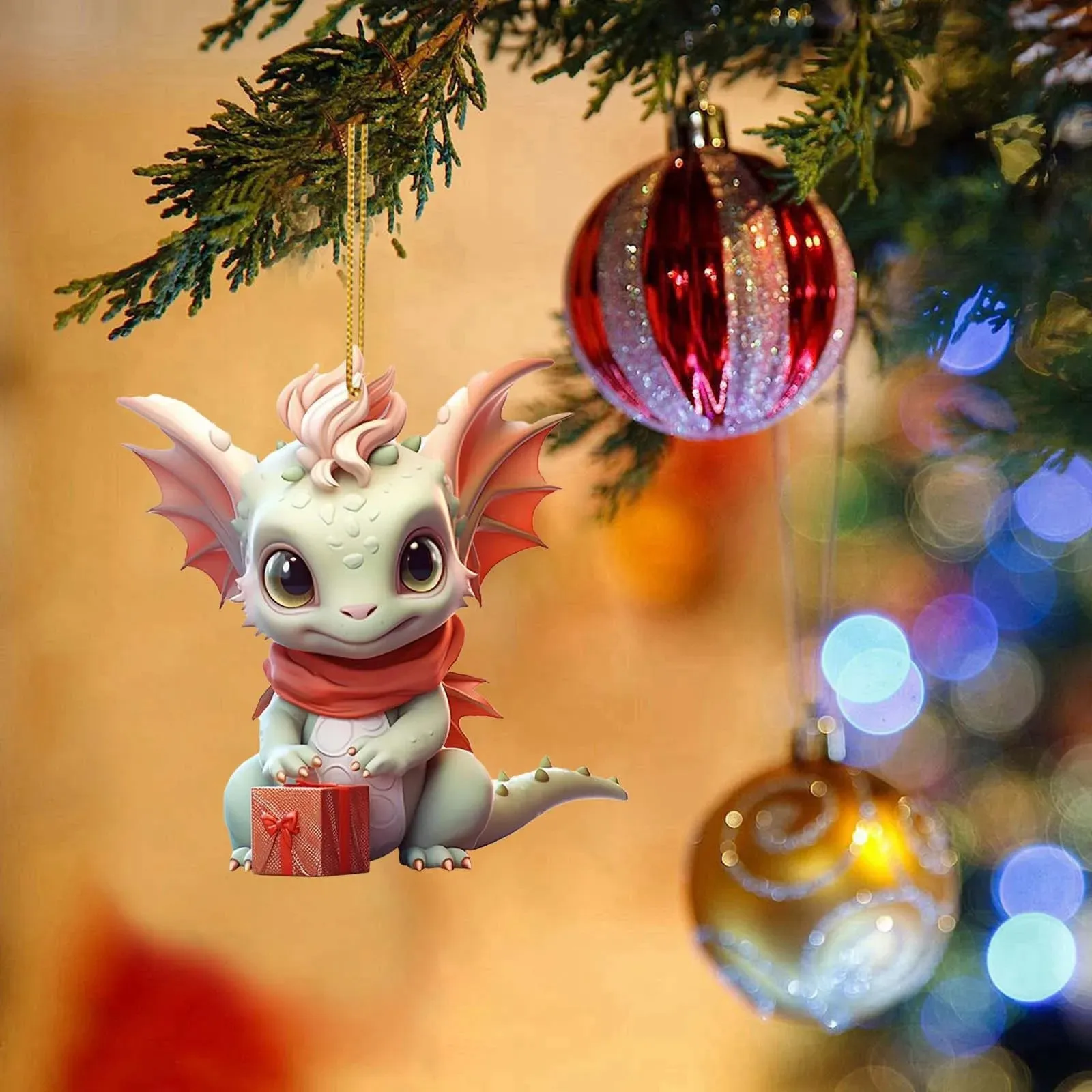 2024 Christmas pendant Cartoon dragon Baby Christmas decorations Home Christmas tree hanging ornaments