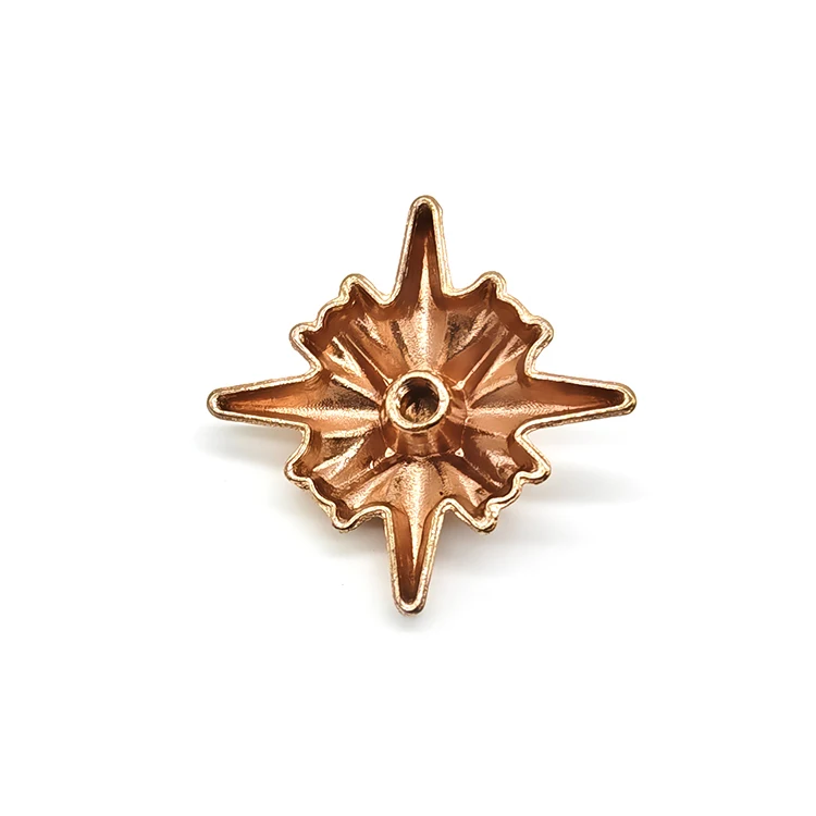 Wholesale Newest Designer Fashion Golden Star Nails Metal Rivet Button High Quality Decorative Garment Jeans Mini Spike Button