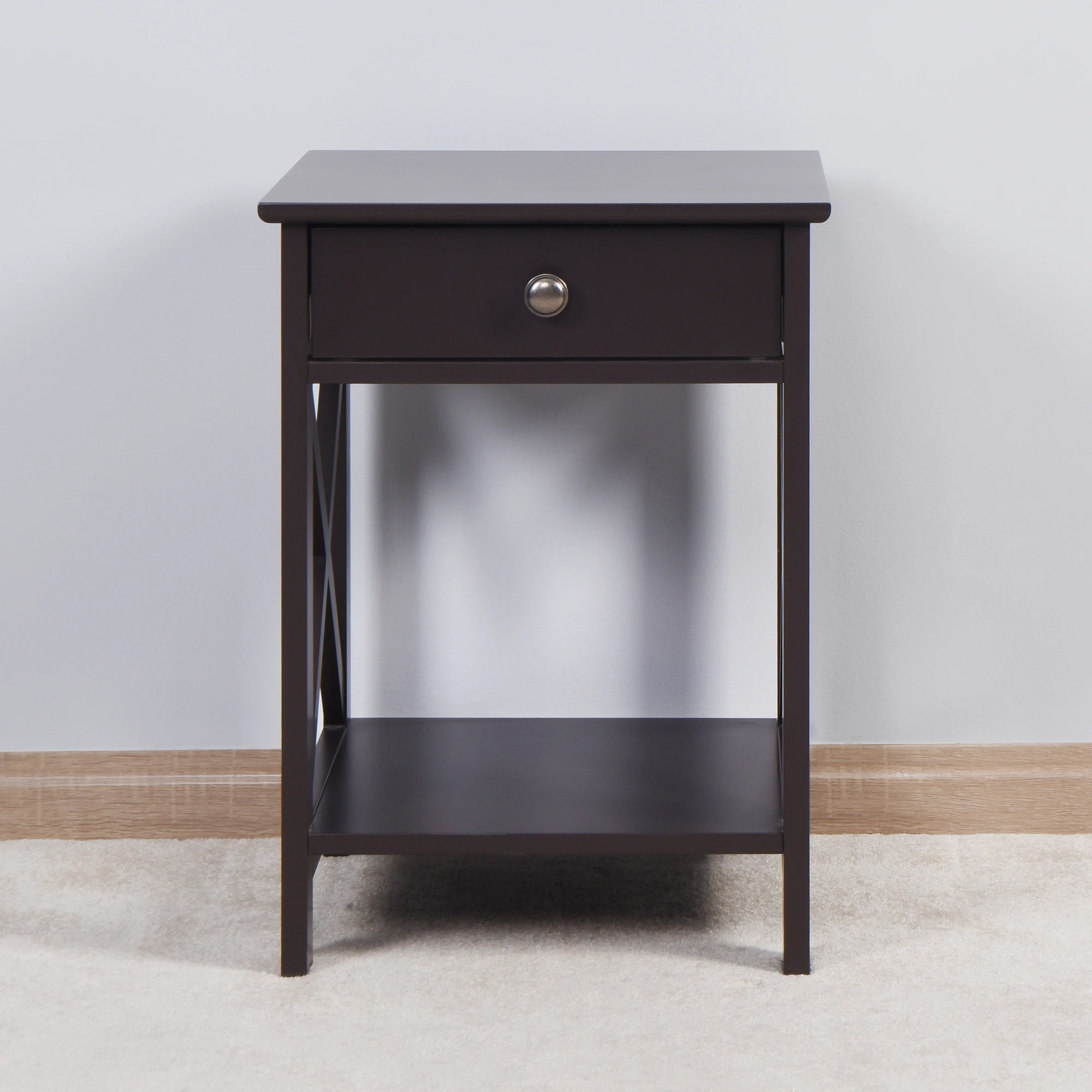 wholesale MDF design modern style corner end coffee table side table with drawer