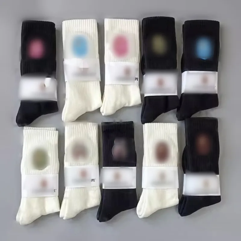 Wholesale Designer Sports Ape Embroidered Socks Custom Brand Cotton Dress Autumn Knitted Socks Women Men Fashion Socks