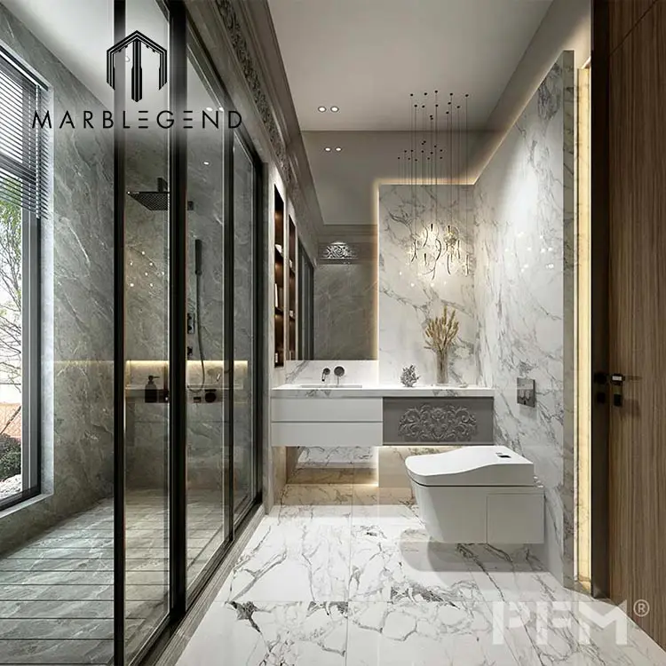Contemporary interior marble floor design architecture design for villa