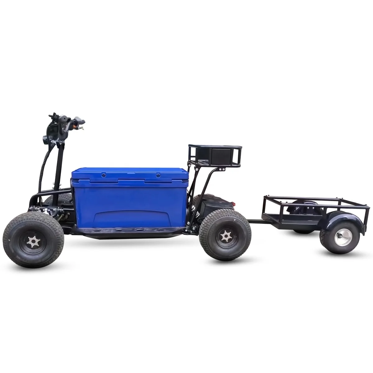 Outdoors Portable 75QT Ice Chest Affordable 4WD Cooler Cart Camping Electric Scooter
