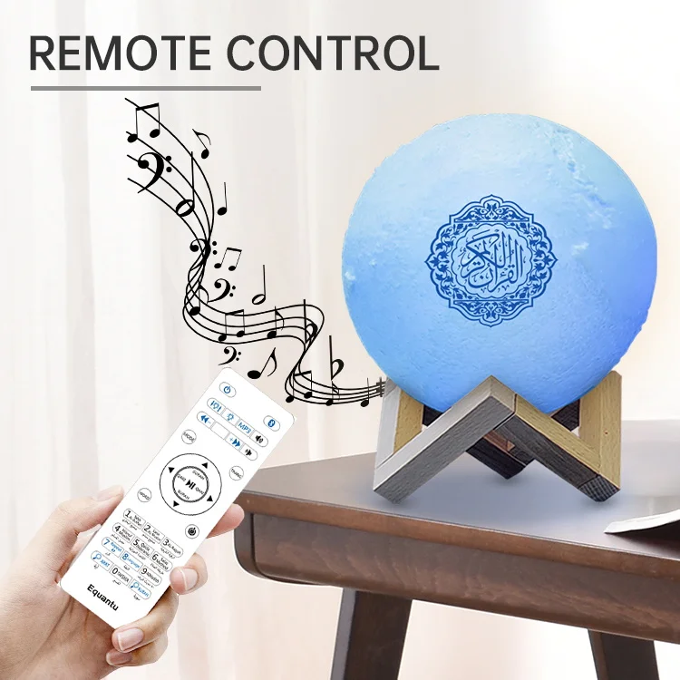 Holy islamic gift portable moon light quran lamp speaker kurdish al mp3 free download quran player