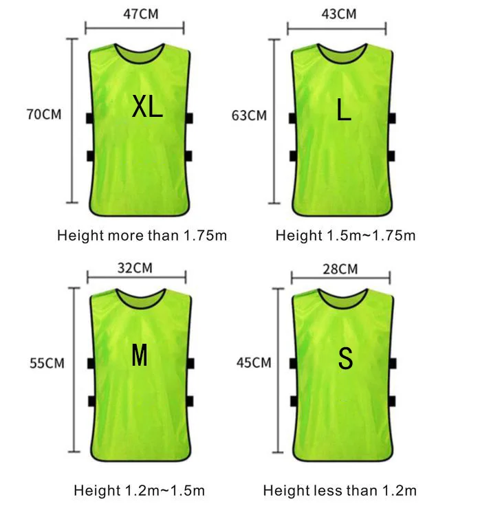 Wholesale custom double sided sport bibs football numbered pinnies soccer bibs for kids