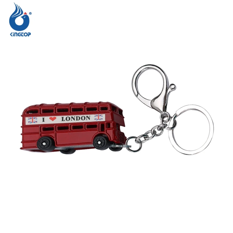 Wholesale Creative Souvenirs Pendants Uk Travel Commemorative Gifts Double Decker Bus Metal Keychains